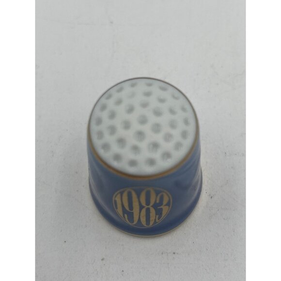 1983 Bing & Grondahl Porcelain Thimble Collectible Made In Denmark With Gift Box - Picture 6 of 8